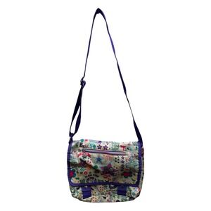 Disney Tinker Bell Go Tink Messenger‎ Bag Green Purple Ripstop Crossbody Y2K